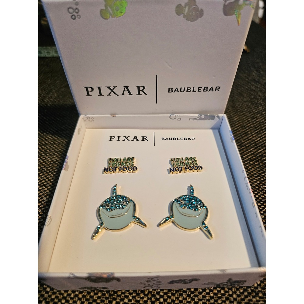 BaubleBar Disney Pixar Finding Nemo Bruce Shark Fish Are Friends Earring Set